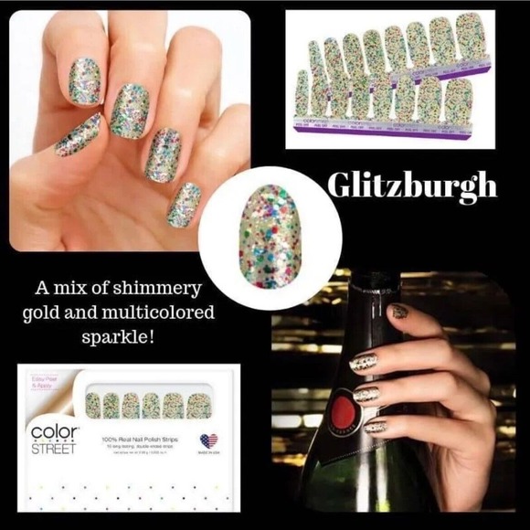 Color Street Nail Strip Glitzburgh Retired‎ New in Package - Picture 3 of 3